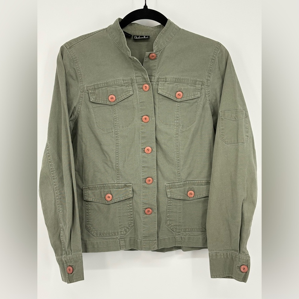 RAFAELLA Jacket Olive Green Canvas Cotton Blend Women’s 6